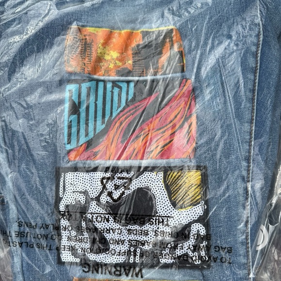 Men’s Denim Pants Graphic Print “Godspeed” Civilized Brand - Picture 5 of 5